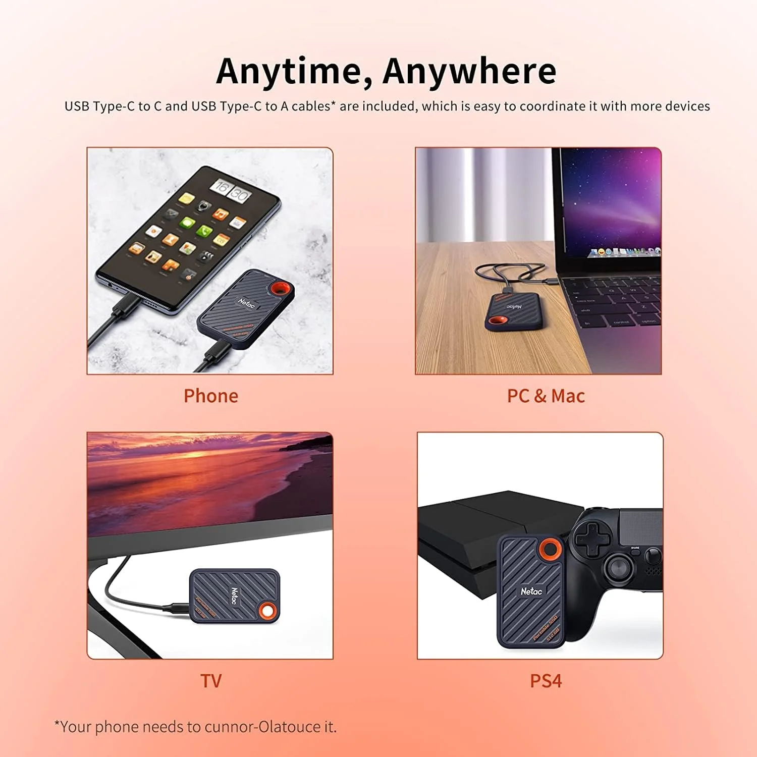 حافظه اس اس دی اکسترنال قابل حمل 2 ترابایتی Netac NVMe با سرعت خواندن تا 2000 مگابایت بر ثانیه و سرعت نوشتن 1700 مگابایت بر ثانیه USB 3.2 Gen.2، درایو ضروری برای سفر کاری مدل ZX20