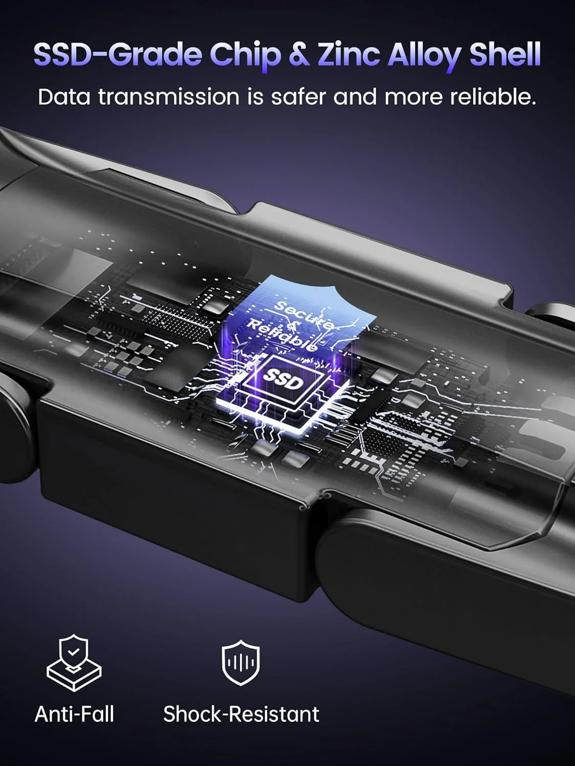 درایو اکسترنال MOVE SPEED با ظرفیت 1 ترابایت و سرعت 1000 مگابایت بر ثانیه، SSD قابل حمل با رابط دوگانه USB 3.2 Gen2 و USB Type-C، SSD اکسترنال USB C برای آیفون 15، 16 پرو/پرو مکس، مک، آیپد، کامپیوتر، اندروید و غیره (تک عددی)