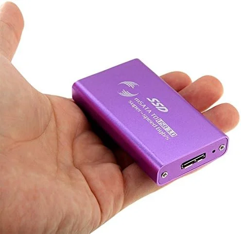 SJT ATT 6gb/sm دیسک حالت جامد SSD به جعبه هارد دیسک USB 3.0 (مشکی) (رنگ: بنفش)