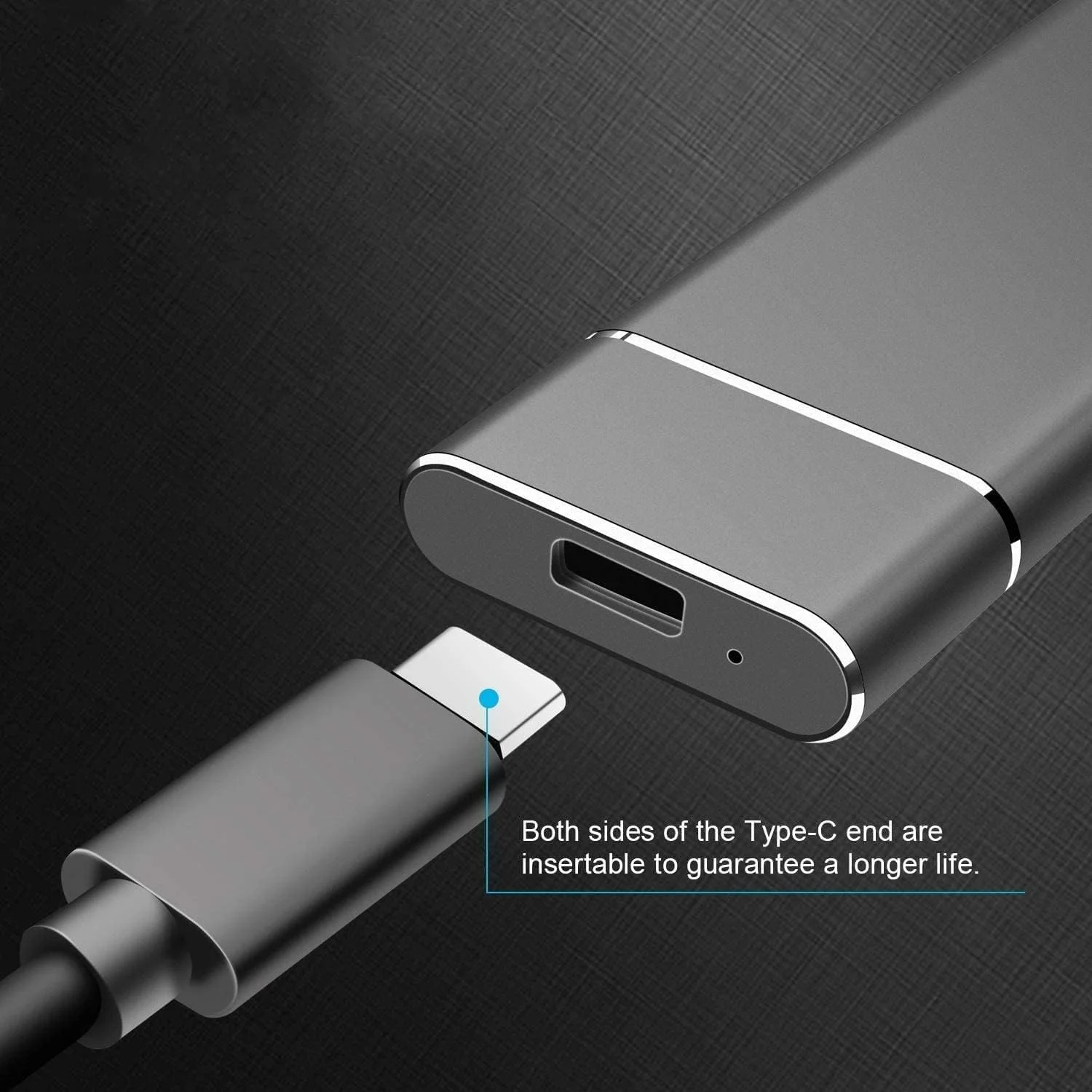 MIPPO® درایو حالت جامد اکسترنال قابل حمل، درایو ذخیره سازی باریک و موبایل با USB 3.1 Type C برای کامپیوتر، لپ تاپ و مک آبی 2 ترابایت