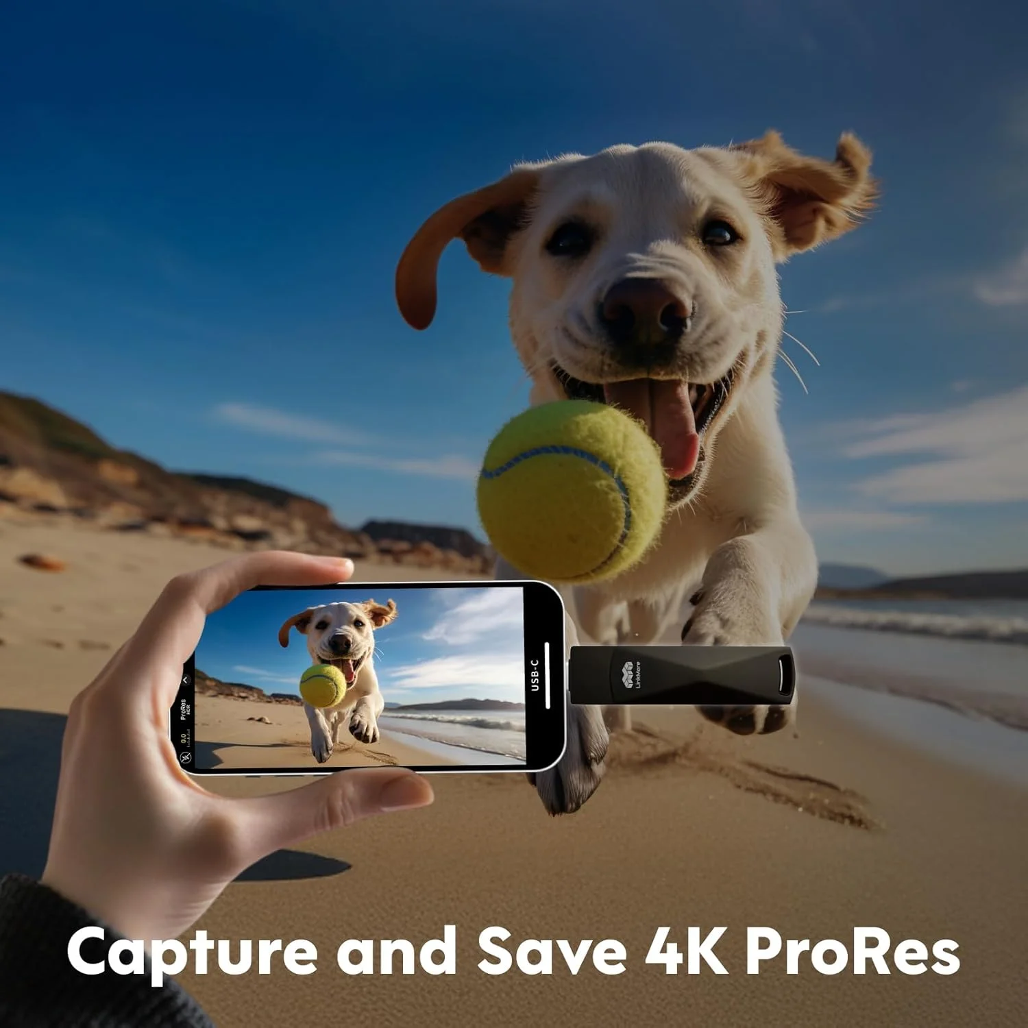 حافظه اس اس دی اکسترنال 512 گیگابایتی LinkMore NR P50 – درایو قابل حمل Type-C و USB-A، USB 3.2 5Gbps، سرعت خواندن 530 مگابایت بر ثانیه، سرعت نوشتن 480 مگابایت بر ثانیه، سرعت نوشتن مداوم 110 مگابایت بر ثانیه – سازگار با آیفون 15+، PS5، Steam Deck، اندروید، مک، ویندوز