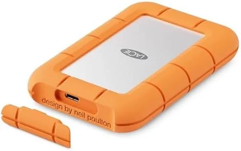 هارد اکسترنال SSD مقاوم LaCie Rugged Mini با ظرفیت 2 ترابایت، سرعت 40 گیگابیت بر ثانیه، 2.000 مگابایت بر ثانیه، سازگار با PC، Mac، iPad و iPhone، سرویس بازیابی اطلاعات (STMF2000400)