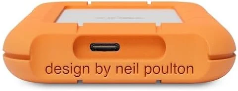 هارد اکسترنال SSD مقاوم LaCie Rugged Mini با ظرفیت 2 ترابایت، سرعت 40 گیگابیت بر ثانیه، 2.000 مگابایت بر ثانیه، سازگار با PC، Mac، iPad و iPhone، سرویس بازیابی اطلاعات (STMF2000400)