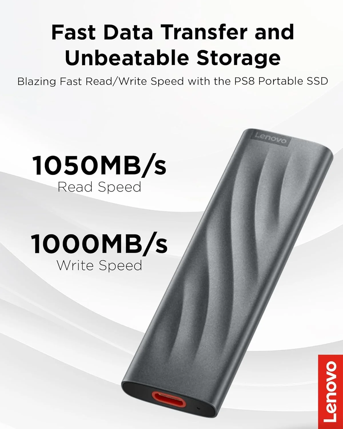 لنوو PS8 SSD اکسترنال قابل حمل 512 گیگابایت Type-C USB 3.2 Gen 2 با سرعت خواندن تا 1050 مگابایت بر ثانیه و سرعت نوشتن 1000 مگابایت بر ثانیه لنوو PS8 SSD اکسترنال قابل حمل 512 گیگابایت Type-C USB 3.2 Gen 2 با سرعت خواندن تا 1050 مگابایت بر ثانیه و سرعت نوشتن 1000 مگابایت بر ثانیه