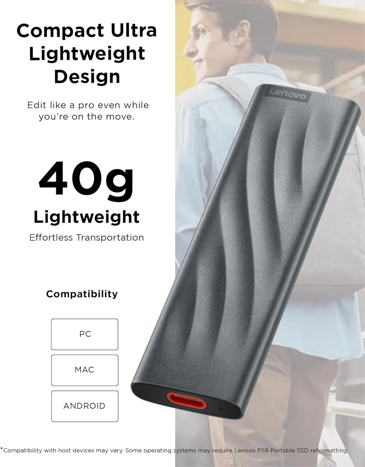 لنوو PS8 SSD اکسترنال قابل حمل 512 گیگابایت Type-C USB 3.2 Gen 2 با سرعت خواندن تا 1050 مگابایت بر ثانیه و سرعت نوشتن 1000 مگابایت بر ثانیه لنوو PS8 SSD اکسترنال قابل حمل 512 گیگابایت Type-C USB 3.2 Gen 2 با سرعت خواندن تا 1050 مگابایت بر ثانیه و سرعت نوشتن 1000 مگابایت بر ثانیه