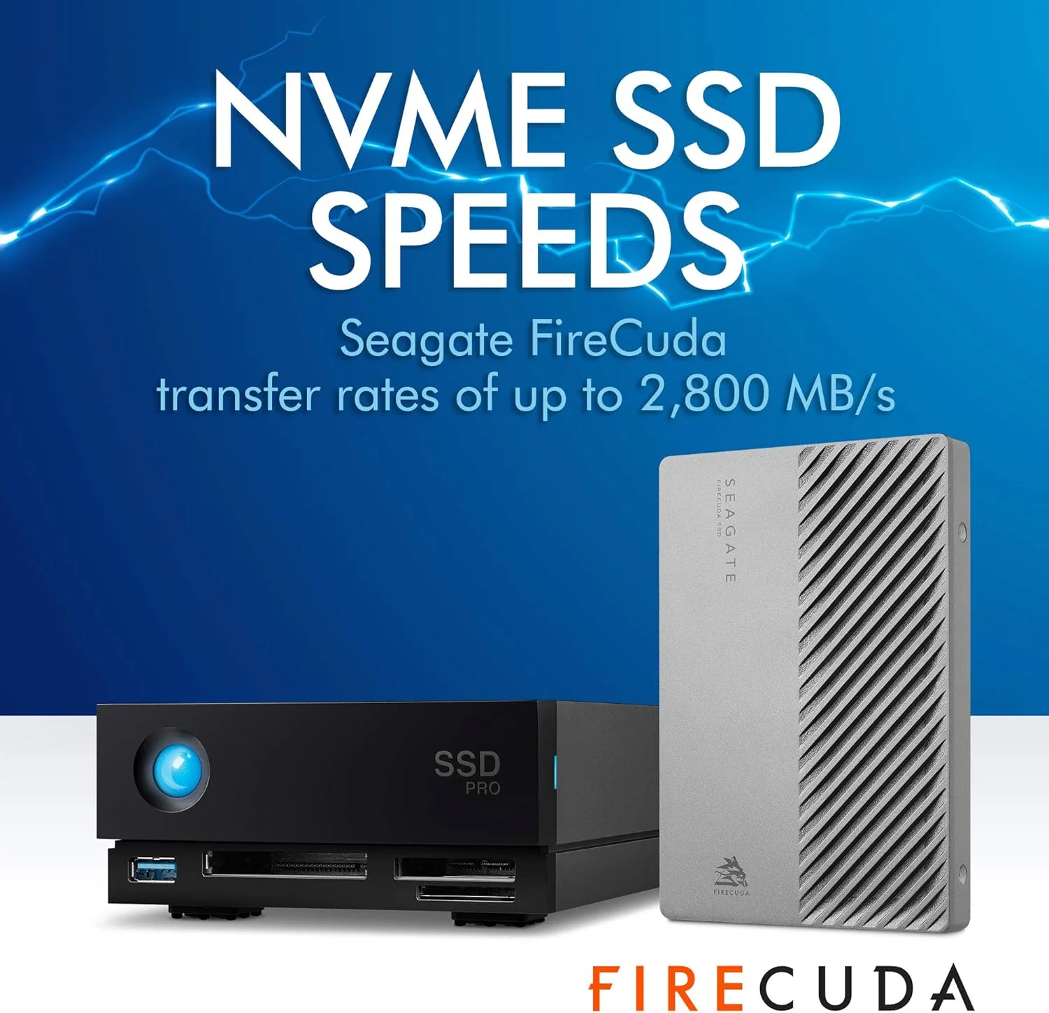 هارد اکسترنال SSD پرو LaCie 1big Dock، ظرفیت 2 ترابایت، Thunderbolt 3، FireCuda NVMe SSD، سرعت 2800 مگابایت بر ثانیه، سازگار با PC، Mac، iPad و iPhone (STHW2000800)