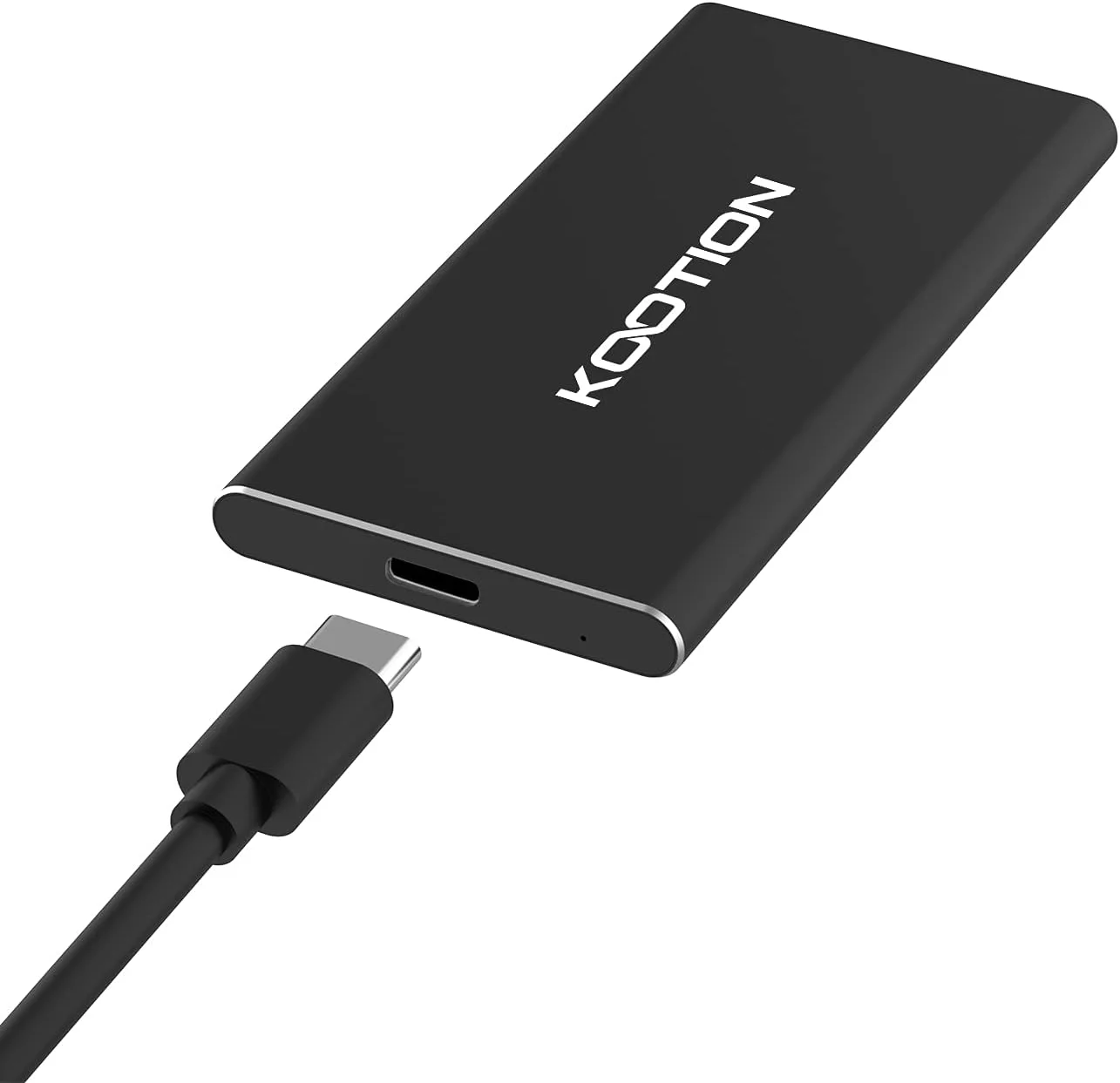 اس اس دی اکسترنال قابل حمل کوتیون 250 گیگابایت USB 3.1 Gen 2 Type-C سرعت خواندن/نوشتن تا 500 مگابایت بر ثانیه و 450 مگابایت بر ثانیه درایو انتقال پرسرعت فوق العاده باریک موبایل حالت جامد برای لپ تاپ، تبلت، کامپیوتر و تلفن، مشکی
