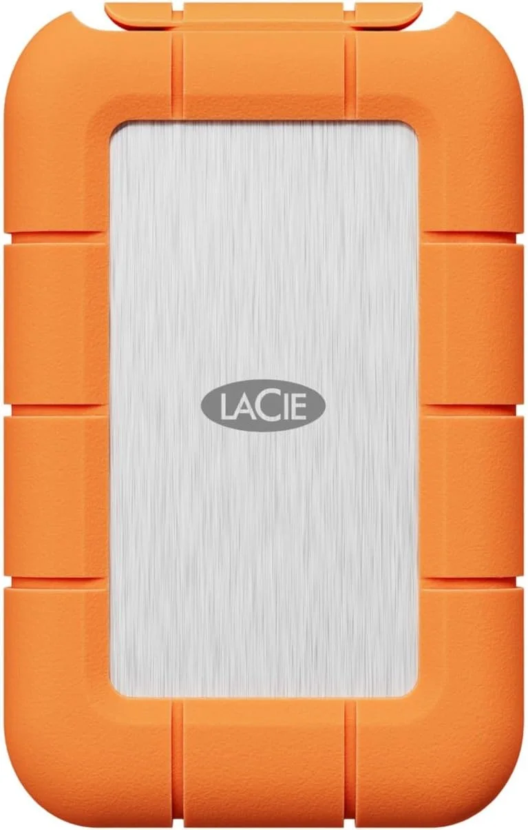 هارد اس اس دی اکسترنال مقاوم LaCie Rugged Mini SSD ظرفیت 2 ترابایت، USB-C 40Gbps، نارنجی، سرویس بازیابی اطلاعات (STND2000400)