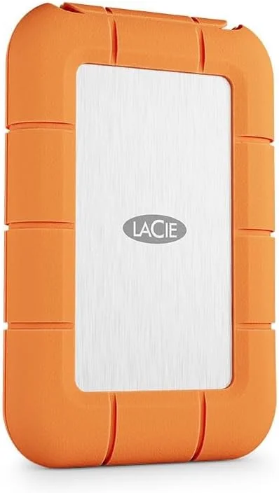 هارد اس اس دی اکسترنال مقاوم LaCie Rugged Mini SSD ظرفیت 2 ترابایت، USB-C 40Gbps، نارنجی، سرویس بازیابی اطلاعات (STND2000400)