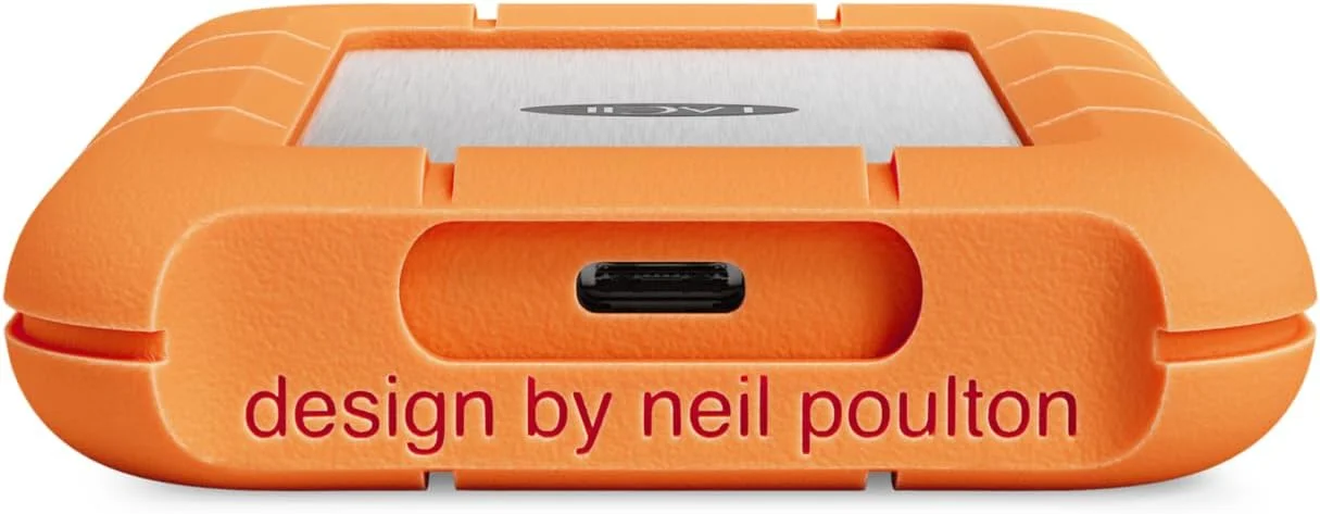 هارد اس اس دی اکسترنال مقاوم LaCie Rugged Mini SSD ظرفیت 2 ترابایت، USB-C 40Gbps، نارنجی، سرویس بازیابی اطلاعات (STND2000400)