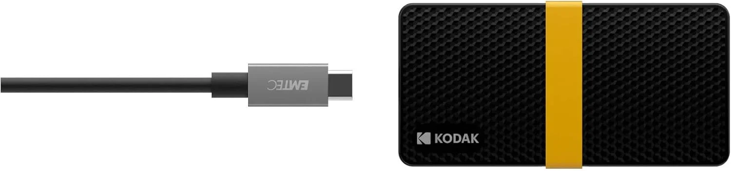 حافظه اس اس دی قابل حمل کوداک X200 با ظرفیت 256 گیگابایت و USB-C 3.1 Gen 2 (10 گیگابیت بر ثانیه) حافظه اس اس دی قابل حمل کوداک X200 با ظرفیت 256 گیگابایت و USB-C 3.1 Gen 2 (10 گیگابیت بر ثانیه)