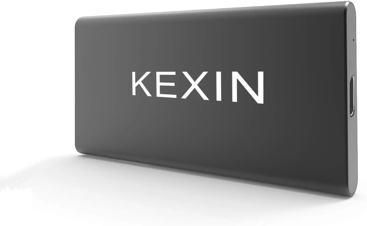 درایو حالت جامد اکسترنال قابل حمل KEXIN SSD با ظرفیت 250 گیگابایت، سرعت تا 500 مگابایت بر ثانیه، حافظه ذخیره سازی فوق العاده برای کامپیوتر، دسکتاپ، لپ تاپ، مک بوک، دستگاه USB-C، تلفن های هوشمند Type-C، مشکی