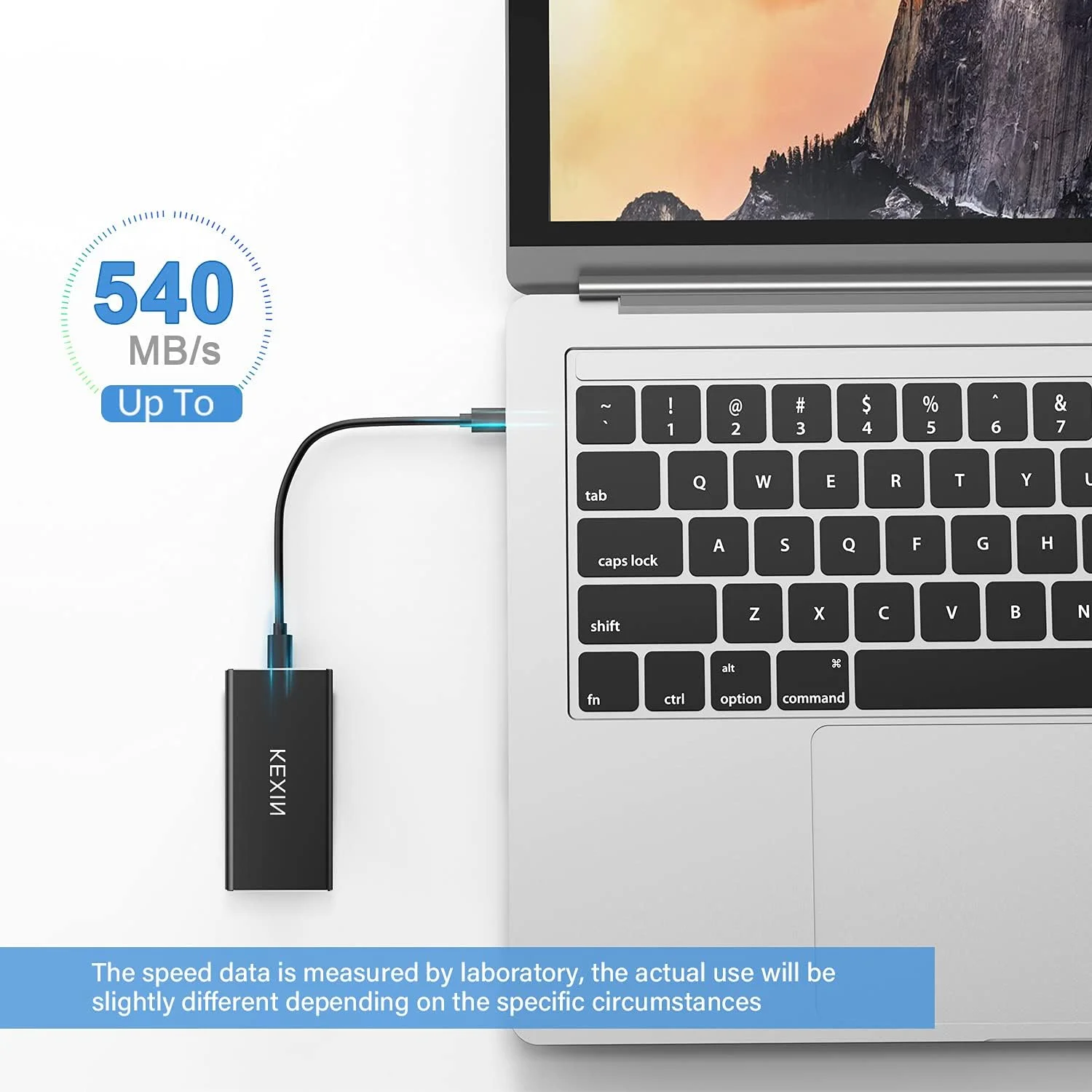 درایو حالت جامد اکسترنال قابل حمل KEXIN SSD با ظرفیت 250 گیگابایت، سرعت تا 500 مگابایت بر ثانیه، حافظه ذخیره سازی فوق العاده برای کامپیوتر، دسکتاپ، لپ تاپ، مک بوک، دستگاه USB-C، تلفن های هوشمند Type-C، مشکی