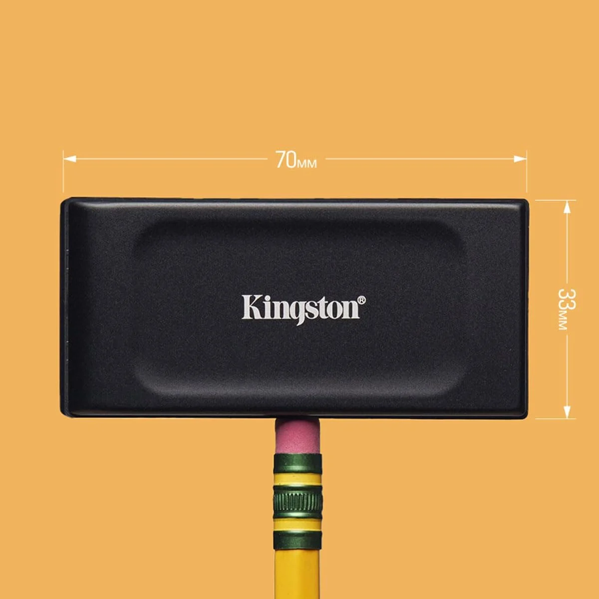 درایو حالت جامد اکسترنال کینگستون XS1000 با ظرفیت 1 ترابایت، USB 3.2 Gen 2، با سرعت خواندن تا 1050 مگابایت بر ثانیه و سرعت نوشتن 1000 مگابایت بر ثانیه، اندازه جیبی درایو حالت جامد اکسترنال کینگستون XS1000 با ظرفیت 1 ترابایت، USB 3.2 Gen 2، با سرعت خواندن تا 1050 مگابایت بر ثانیه و سرعت نوشتن 1000 مگابایت بر ثانیه، اندازه جیبی