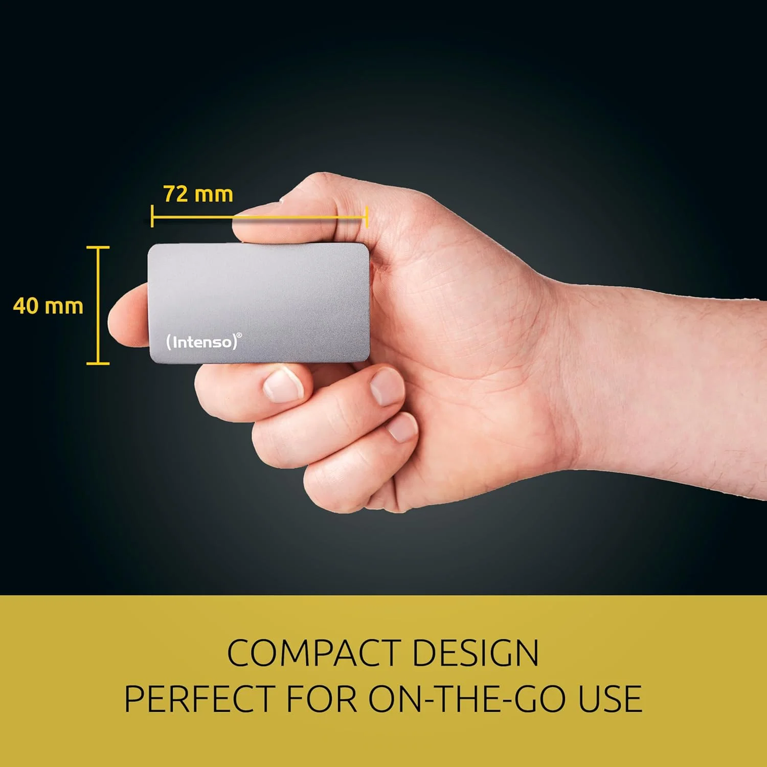 درایو حالت جامد اکسترنال اینتنسو TX800 با ظرفیت 500 گیگابایت، درایو قابل حمل، سرعت فوق العاده USB 3.2 Gen 2x2 (20Gbps)، تا 2100 مگابایت بر ثانیه