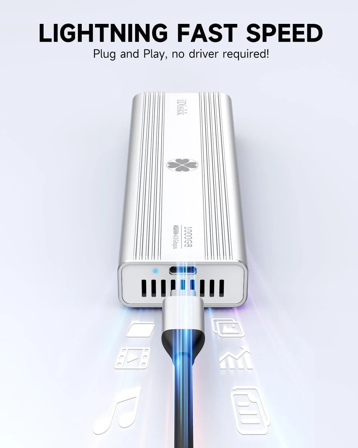 هارد اکسترنال SSD NVMe M.2 با ظرفیت 2 ترابایت و سرعت 40 گیگابیت بر ثانیه iDiskk، بدنه آلومینیومی مقاوم، پورت USB-C، سرعت انتقال داده تا 3000 مگابایت بر ثانیه، سازگار با Thunderbolt 3 (40Gbps) و USB-C (10Gbps) و USB4/3.2/3.1/3.0/2.0 هارد اکسترنال SSD NVMe M.2 با ظرفیت 2 ترابایت و سرعت 40 گیگابیت بر ثانیه iDiskk، بدنه آلومینیومی مقاوم، پورت USB-C، سرعت انتقال داده تا 3000 مگابایت بر ثانیه، سازگار با Thunderbolt 3 (40Gbps) و USB-C (10Gbps) و USB4/3.2/3.1/3.0/2.0