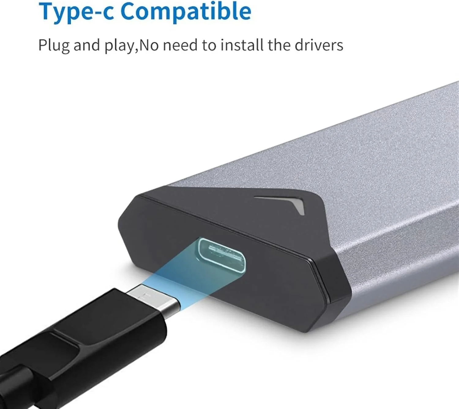 درایو حالت جامد اکسترنال SSD با ظرفیت 1 ترابایت/512 گیگابایت/128 گیگابایت، حافظه پشتیبان قابل حمل Type-C Usb3.1، مناسب برای رایانه های شخصی، لپ تاپ ها، Ps4، Xbox، تلویزیون های هوشمند (1 ترابایت، خاکستری)