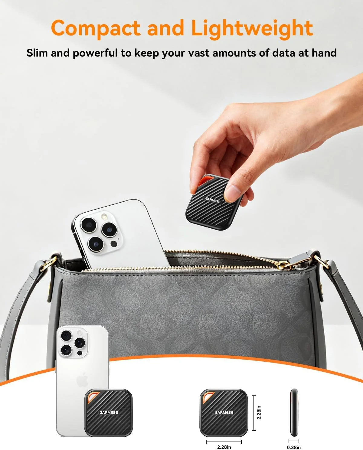 اس اس دی اکسترنال 1 ترابایتی با سرعت خواندن تا 2000 مگابایت بر ثانیه، USB 3.2 Gen 2x2، درایو حالت جامد قابل حمل اکسترنال سازگار با کنسول بازی/تبلت/لپ تاپ/مک، فضای ذخیره سازی مطمئن برای بازی، دانشجویان، متخصصان