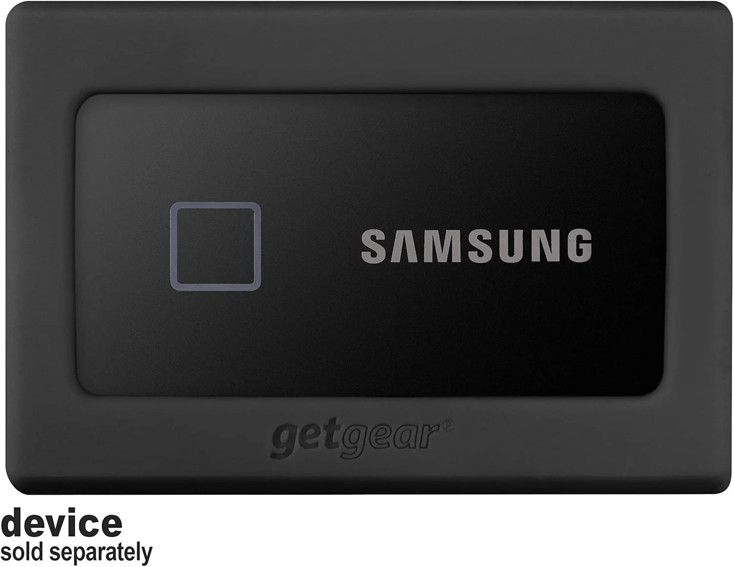 محافظ سیلیکونی Getgear برای سامسونگ T7 و T7 Touch Portable SSD - 1 ترابایت، 2 ترابایت، 500 گیگابایت USB 3.2 - ضد ضربه قوی - ضد لغزش - مشکی (مشکی)