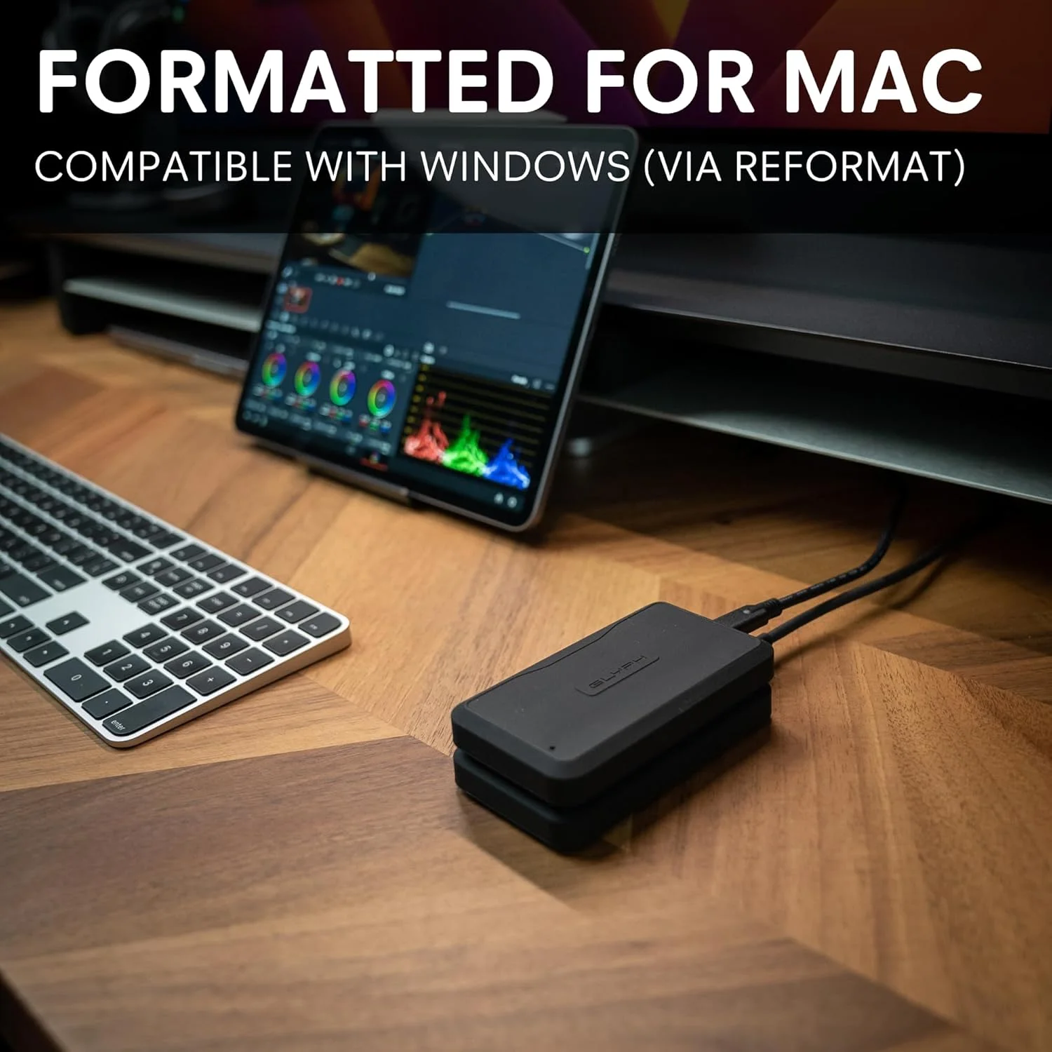 درایو حالت جامد اکسترنال NVMe گلیف پروداکشن Atom Pro 2، تاندربولت 3 (4 ترابایت)