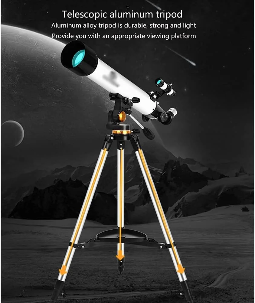 تلسکوپ قابل حمل برای تماشای پرندگان با دیافراگم 70 میلی‌متری و تلسکوپ شکستنی نجومی 700 میلی‌متری با اپتیک شیشه‌ای کاملاً پوشش‌داده‌شده و آداپتور تلفن