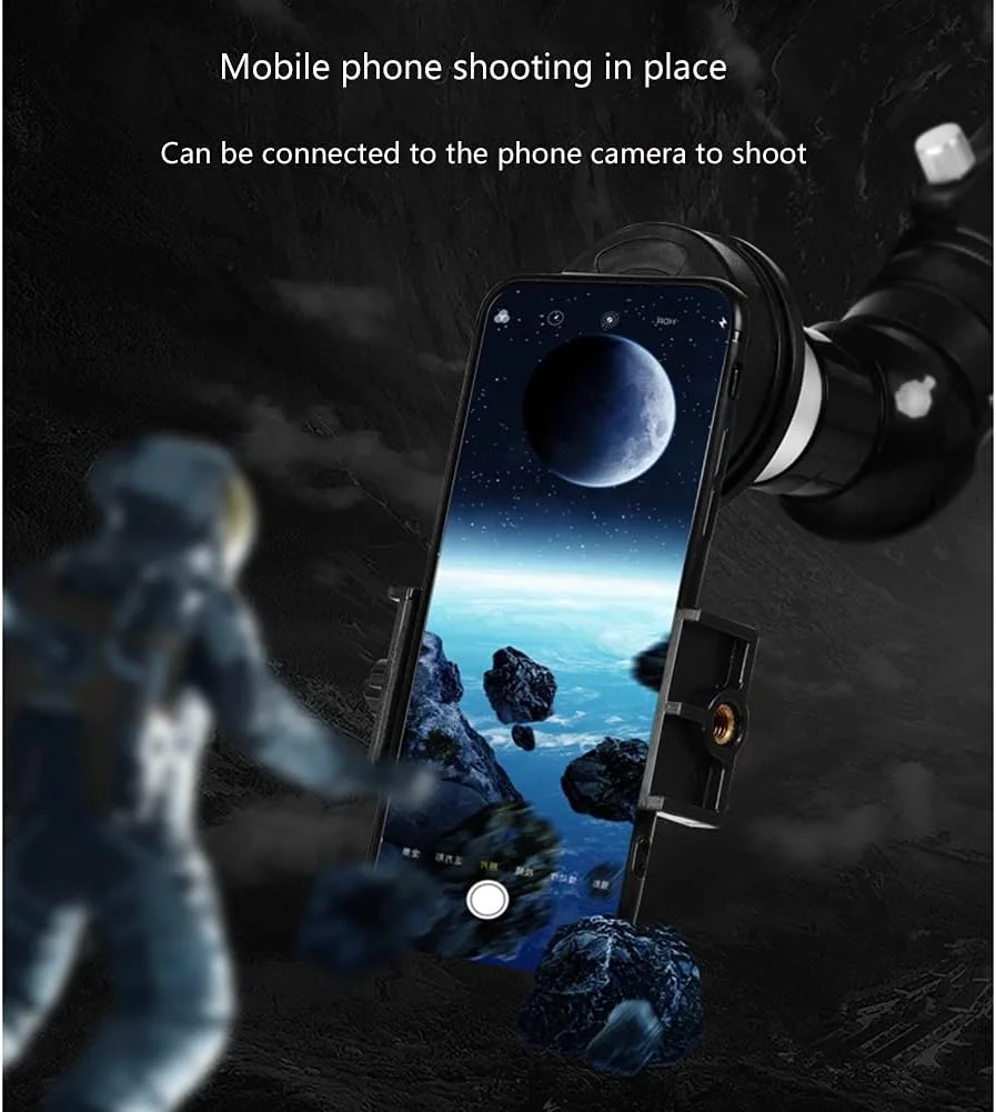 تلسکوپ قابل حمل برای تماشای پرندگان با دیافراگم 70 میلی‌متری و تلسکوپ شکستنی نجومی 700 میلی‌متری با اپتیک شیشه‌ای کاملاً پوشش‌داده‌شده و آداپتور تلفن