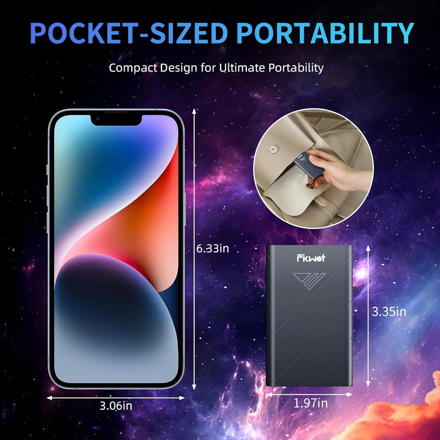 اس اس دی اکسترنال 1 ترابایتی، اس اس دی قابل حمل، تا 2000 مگابایت بر ثانیه، درایوهای حالت جامد اکسترنال USB 3.2 Gen2x2، سازگار با تلویزیون هوشمند، PS5/PS4(Pro)، آیفون 15/16، ایکس باکس، مک و ویندوز و سایر دستگاه ها (FP80)