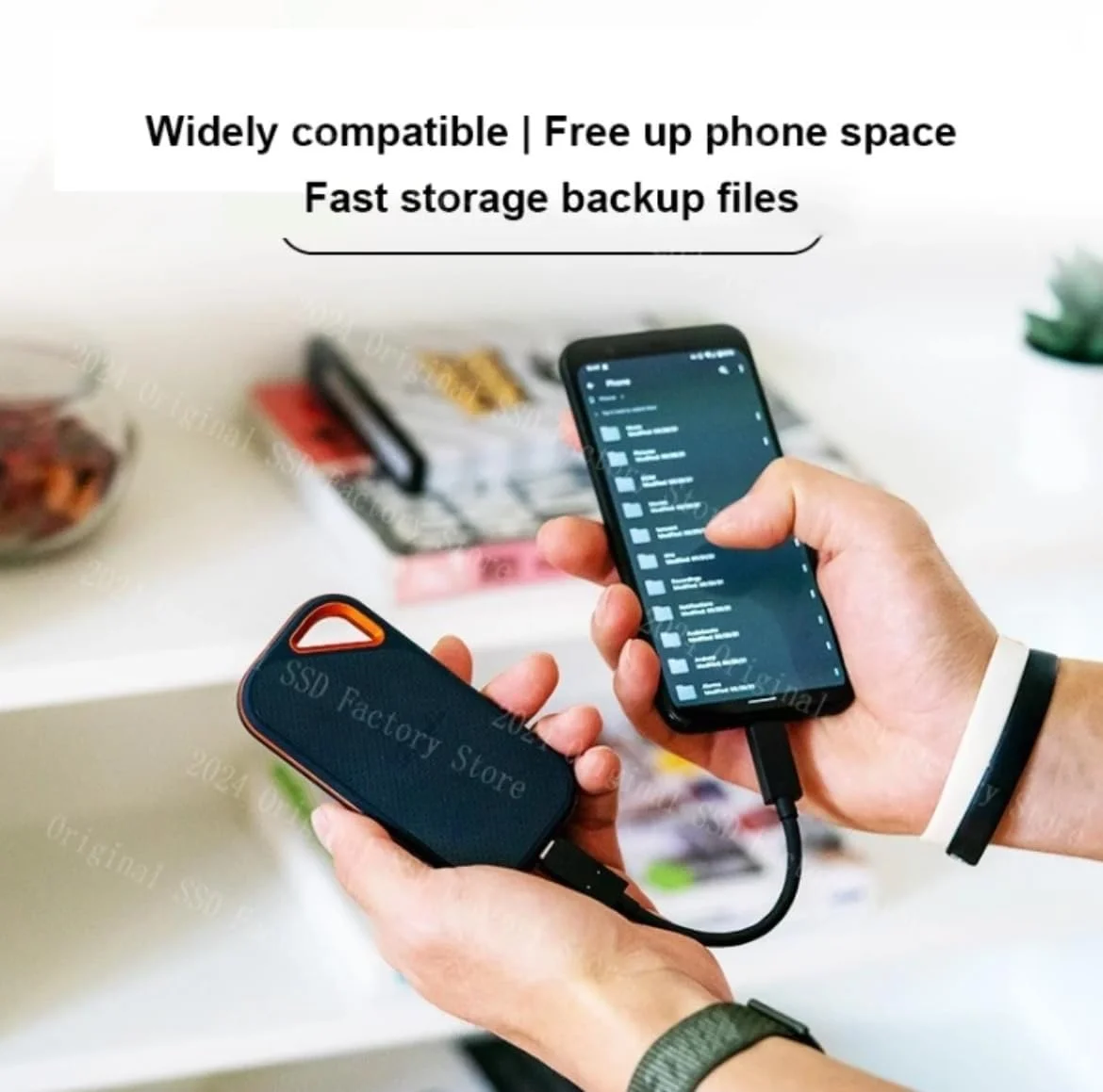 هارد درایو اکسترنال SSD، با ظرفیت 256 ترابایت، USB 3.1، درایو حالت جامد سازگار با کامپیوتر لپ تاپ و سایر دستگاه ها