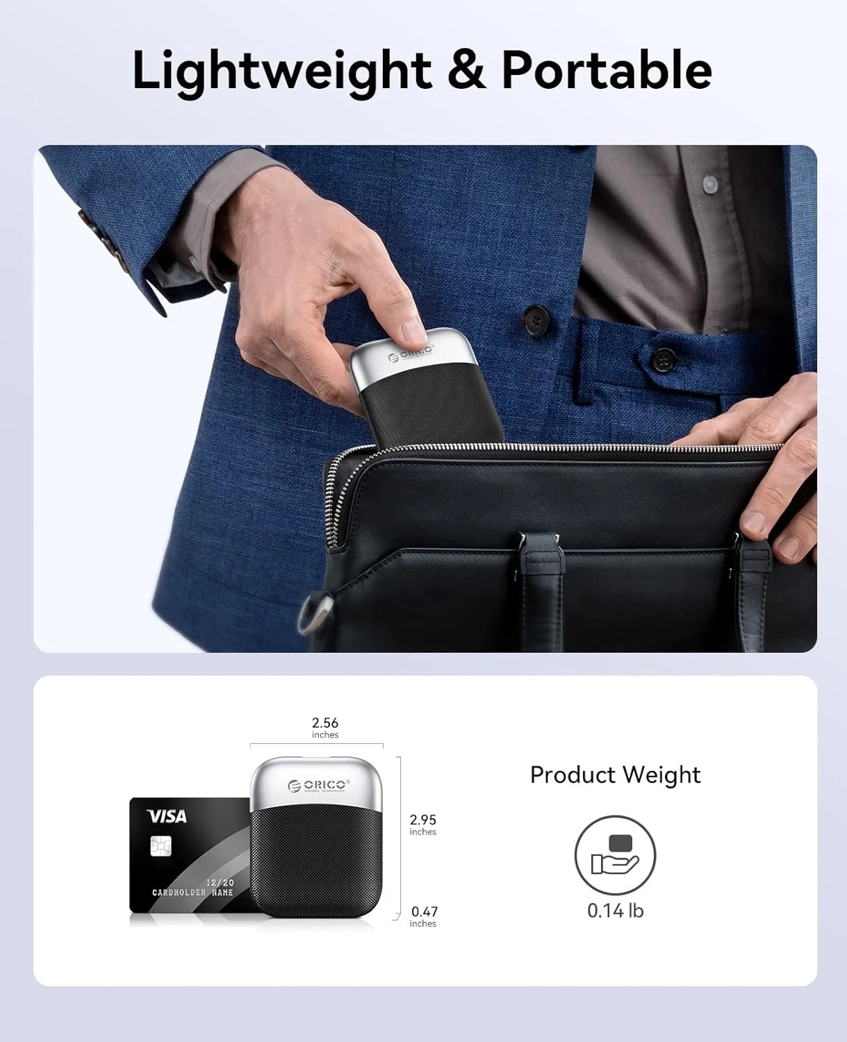 اس اس دی اکسترنال 1 ترابایتی ORICO با کابل 2 در 1 USB C و A، سرعت تا 460 مگابایت بر ثانیه، درایوهای حالت جامد قابل حمل Plug and Play، فضای ذخیره سازی مطمئن برای تلفن های هوشمند USB C، تبلت، کامپیوتر - M5PLUS اس اس دی اکسترنال 1 ترابایتی ORICO با کابل 2 در 1 USB C و A، سرعت تا 460 مگابایت بر ثانیه، درایوهای حالت جامد قابل حمل Plug and Play، فضای ذخیره سازی مطمئن برای تلفن های هوشمند USB C، تبلت، کامپیوتر - M5PLUS