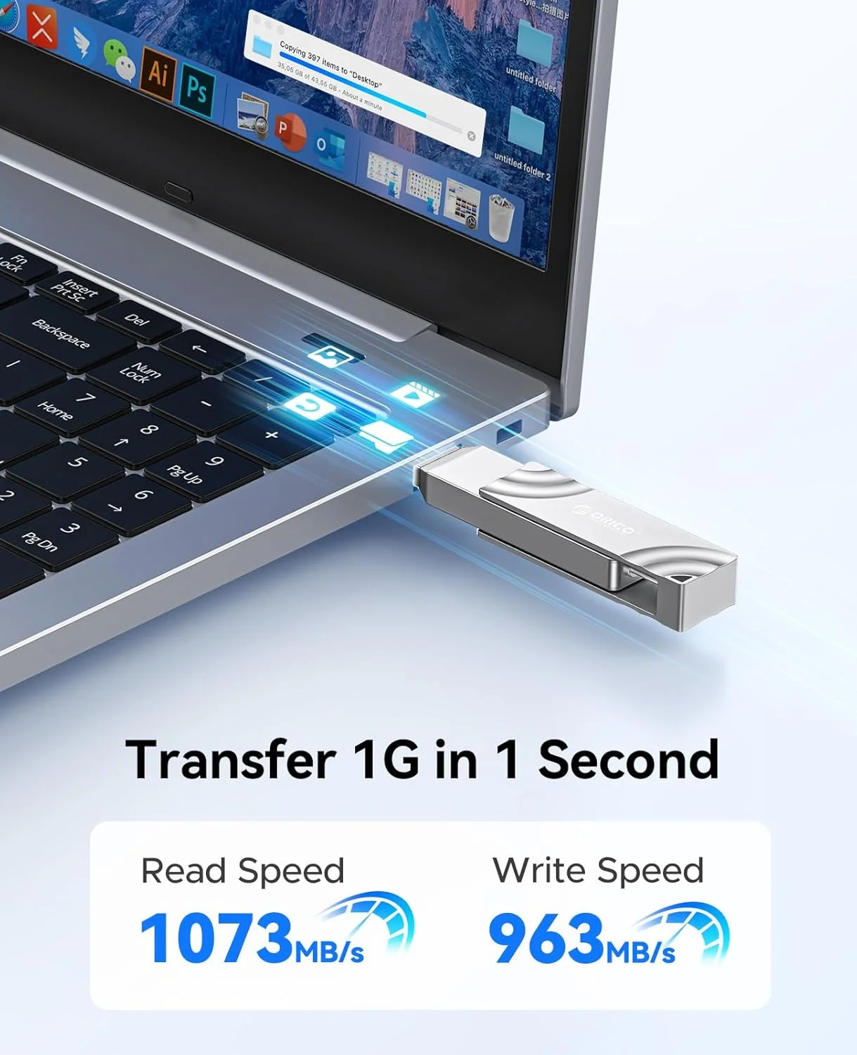 اس اس دی اکسترنال 512 گیگابایتی ORICO با سرعت تا 1000 مگابایت بر ثانیه، طراحی سوراخ آویز، درایو حالت جامد قابل حمل، کابل USB C&A 2 در 1، فضای ذخیره سازی مطمئن برای تلفن های هوشمند Type-C، لپ تاپ - G201 اس اس دی اکسترنال 512 گیگابایتی ORICO با سرعت تا 1000 مگابایت بر ثانیه، طراحی سوراخ آویز، درایو حالت جامد قابل حمل، کابل USB C&A 2 در 1، فضای ذخیره سازی مطمئن برای تلفن های هوشمند Type-C، لپ تاپ - G201