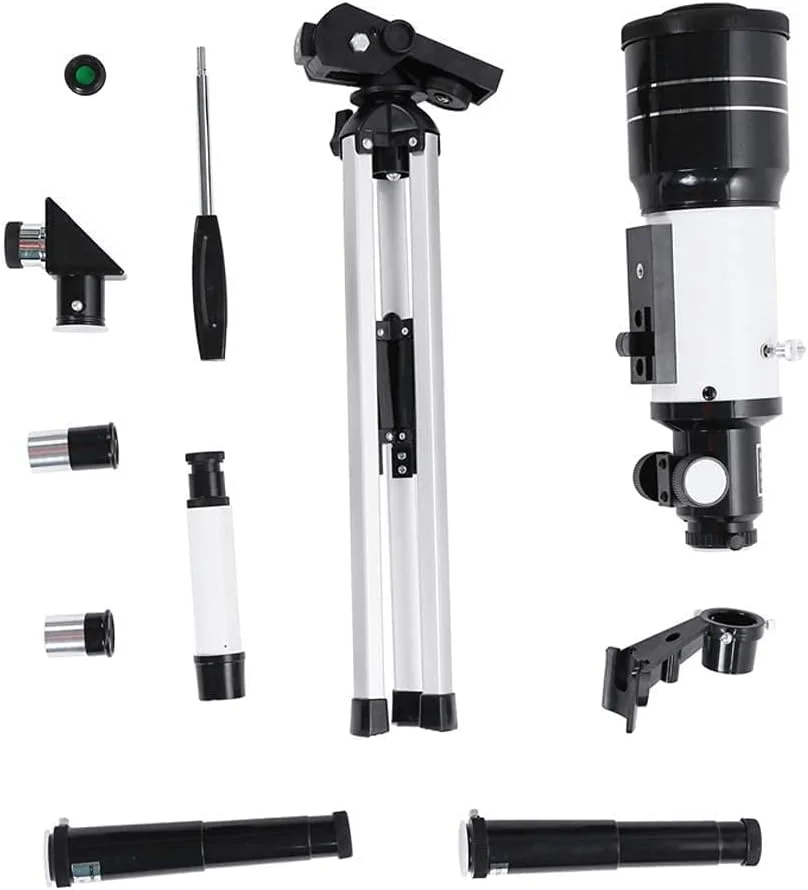 تلسکوپ، تلسکوپ شکستنی برای کودکان، تلسکوپ مبتدی با پایه تلفن هوشمند و پایه، تلسکوپ برای کودکان، بزرگسالان و مبتدیان، مناسب برای مسافرت، برای مشاهده ماه و سیارات