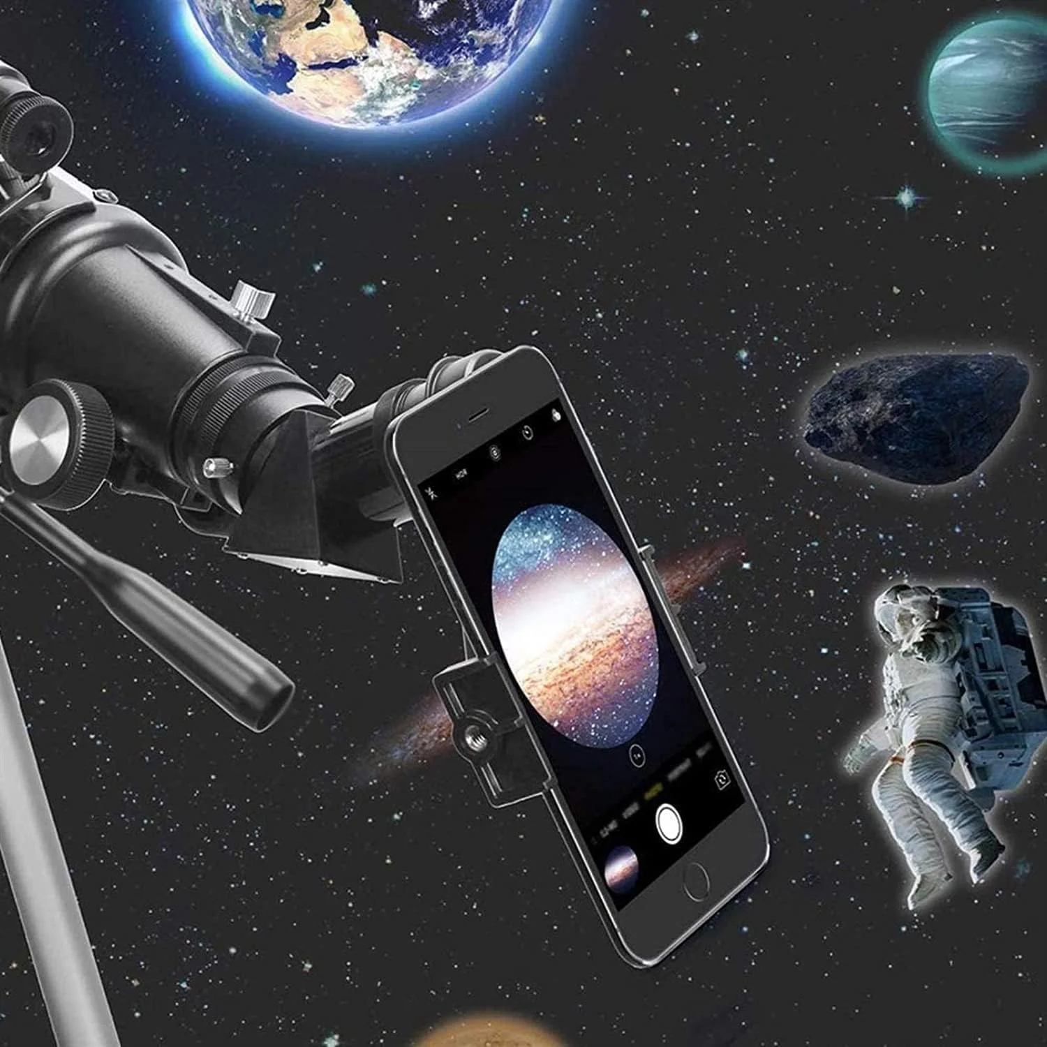 تلسکوپ 70 میلی‌متری برای مبتدیان و کودکان، شکست نور برای نمایش ماه، ستاره‌نگاری، فعالیت‌های خارج از منزل، سه‌پایه و پایه تلفن هوشمند