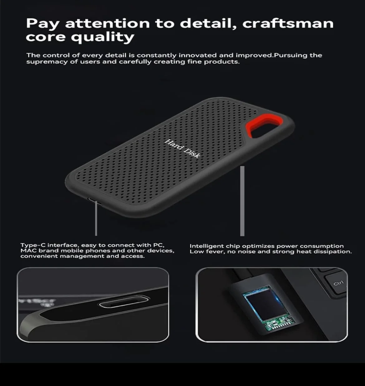 هارد اکسترنال، ۱۲۸ ترابایت SSD، USB 3.1، درایو حالت جامد سازگار با کامپیوتر لپ تاپ و سایر دستگاه ها هارد اکسترنال، ۱۲۸ ترابایت SSD، USB 3.1، درایو حالت جامد سازگار با کامپیوتر لپ تاپ و سایر دستگاه ها