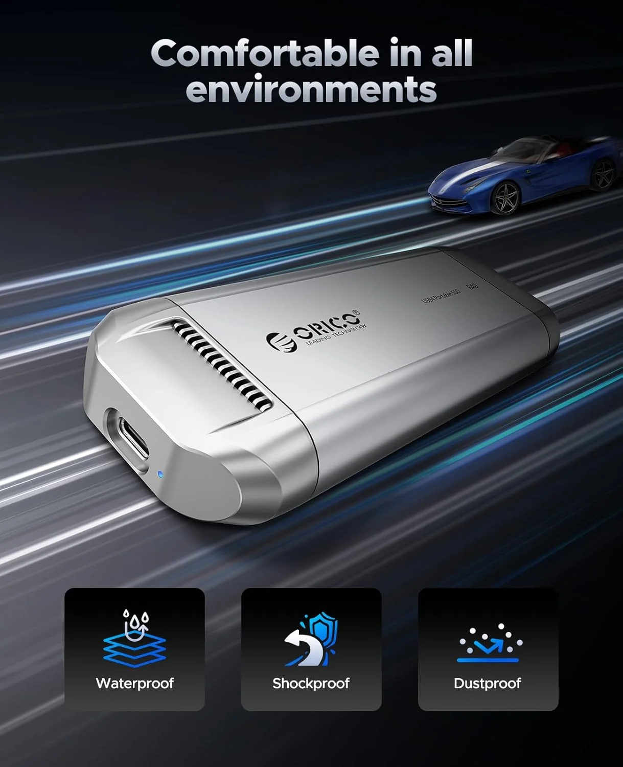 حافظه اس اس دی اکسترنال 2 ترابایتی اوریکو با سرعت 3700 مگابایت بر ثانیه، سازگار با تاندربولت 4/3 و USB4.0 برای 40 گیگابیت بر ثانیه، درایو حالت جامد قابل حمل با کابل USB C دو در یک، ذخیره سازی مطمئن برای تلفن های هوشمند، تبلت ها، کامپیوترها و مک های USB-C، مدل PSSD - R40