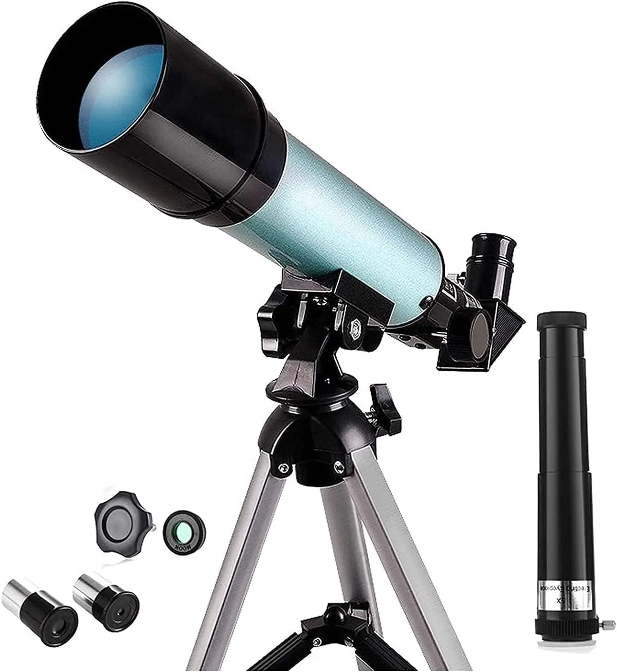 تلسکوپ، تلسکوپ کودکان برای مبتدیان نجوم، تلسکوپ انکساری 360 میلی‌متری با پایه و منظره‌یاب دوچشمی
