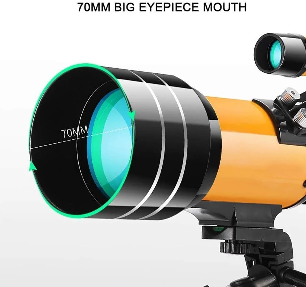 تلسکوپ انکساری استوایی 150X تلسکوپ مسافرتی قابل حمل با سه پایه برای رصد ستارگان در فضای باز