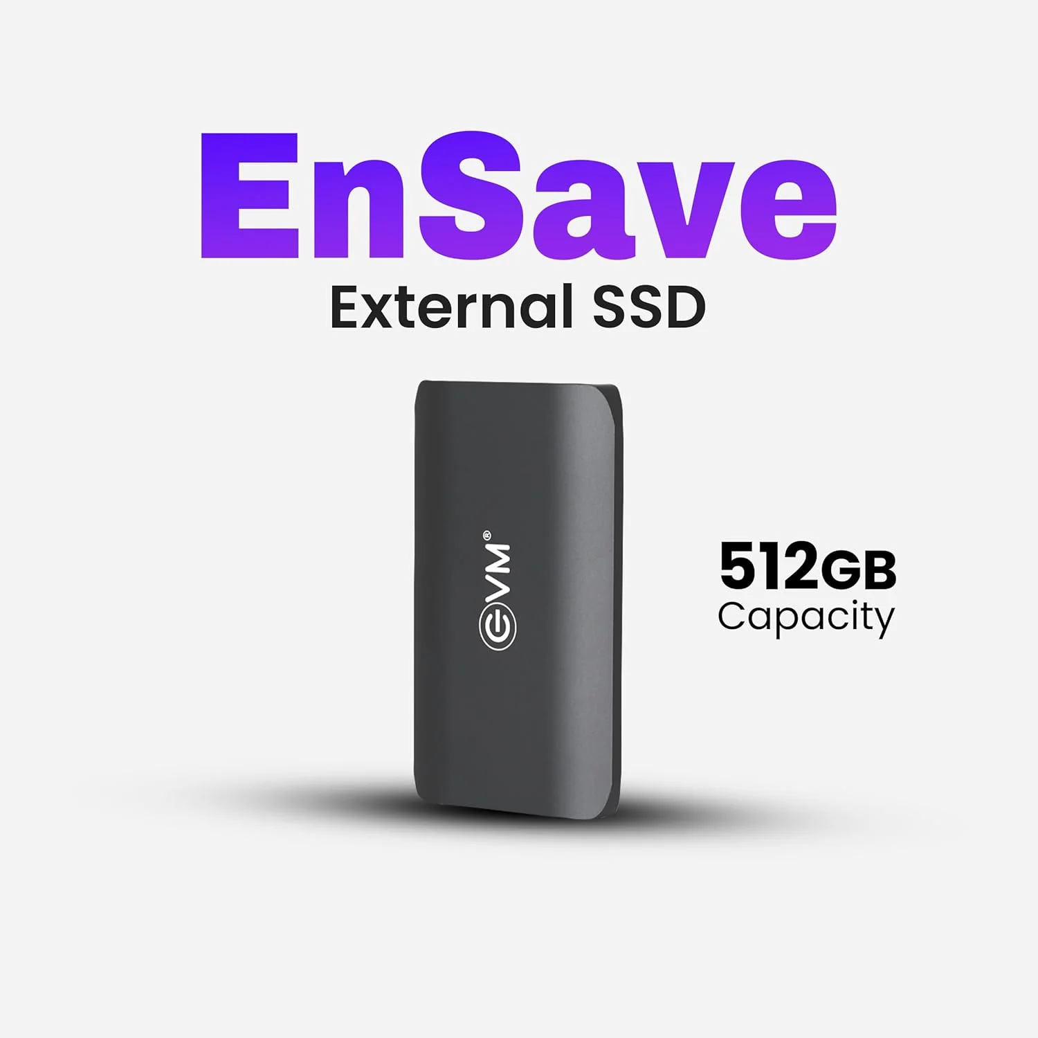 ای وی ام EnSave اس اس دی اکسترنال 512 گیگابایت - کوچکترین اس اس دی قابل حمل - سرعت خواندن 550 مگابایت بر ثانیه و سرعت نوشتن 500 مگابایت بر ثانیه - USB 3.1 Gen 2 Type C - (EPSSD/512GB)