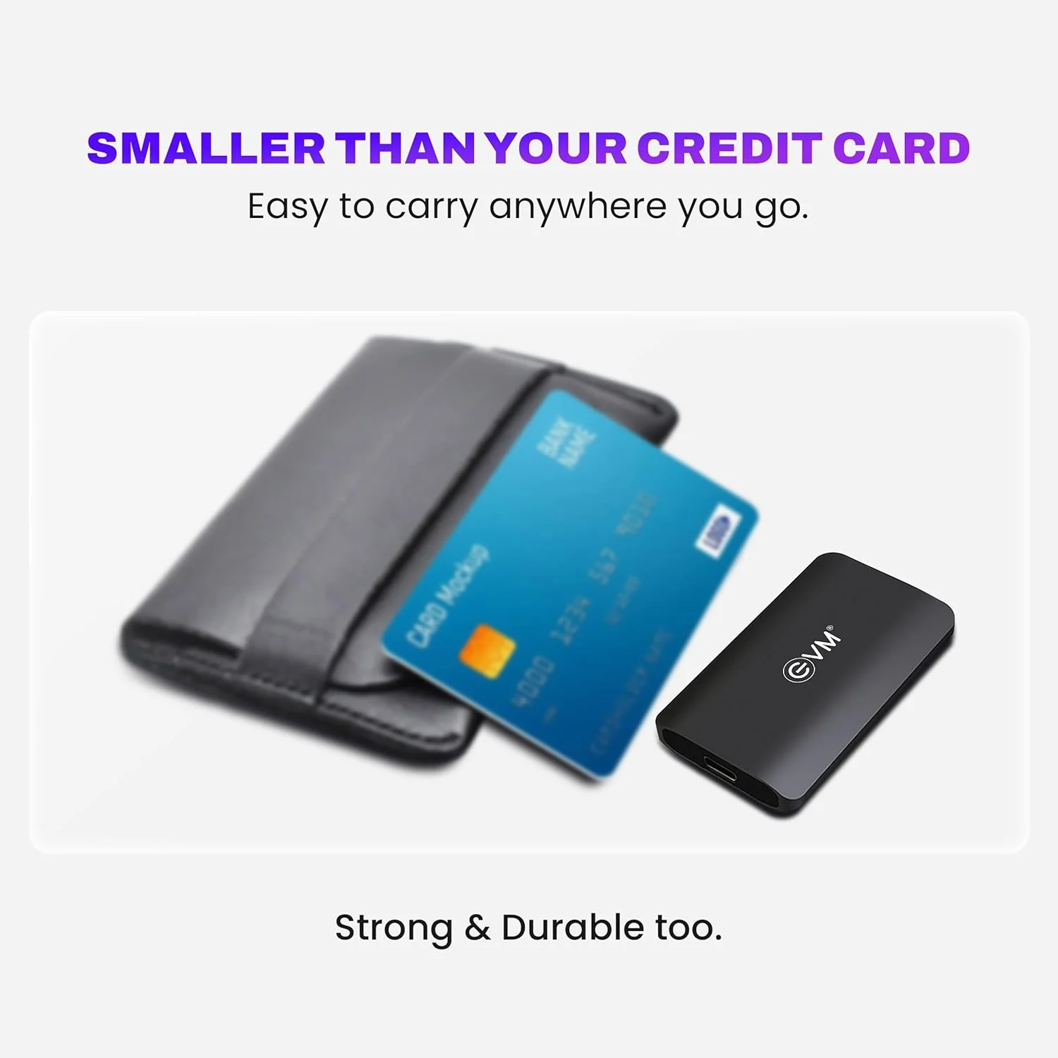 حافظه اس اس دی اکسترنال قابل حمل ای وی ام EnSave با ظرفیت 256 گیگابایت، کوچکترین اندازه، با تکنولوژی فلش 3D NAND، سرعت خواندن 550 مگابایت بر ثانیه و نوشتن 500 مگابایت بر ثانیه، دارای استاندارد IP55 - سازگار با کامپیوتر، مک و تلفن های هوشمند (خاکستری تیره)