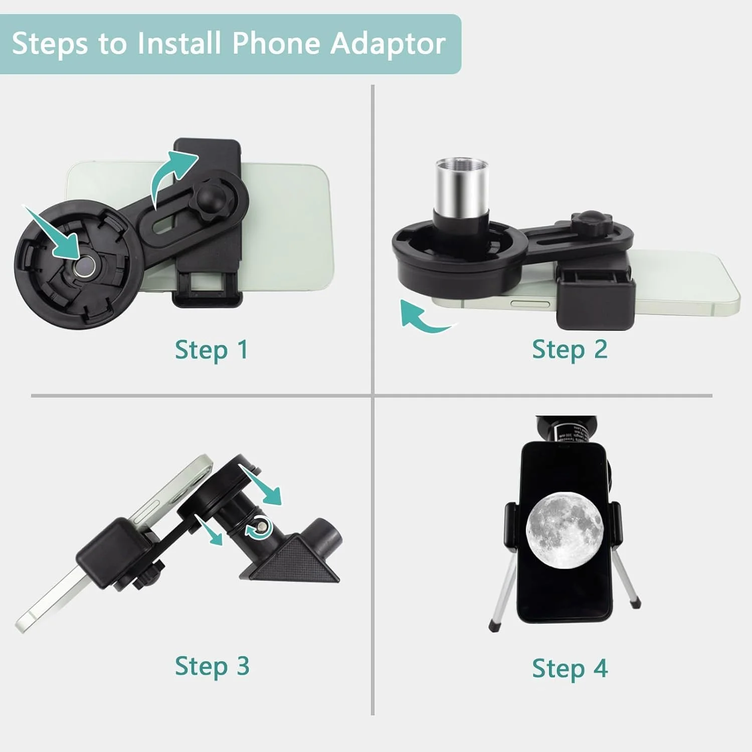 تلسکوپ مبتدی کودکان، تلسکوپ مسافرتی حرفه ای شکستنی نجومی 70 میلی متری با سه پایه، تلسکوپ قابل حمل برای کودکان و بزرگسالان (سفید)