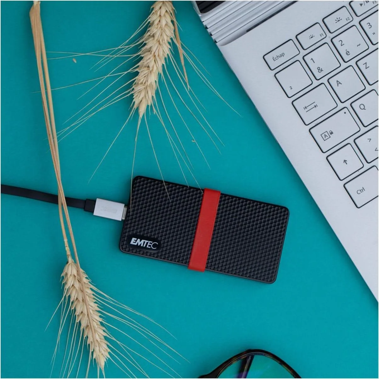 درایو حالت جامد Emtec - ۱ ترابایت - اکسترنال (قابل حمل) - USB 3.1 Gen 1 (کانکتور USB-C)