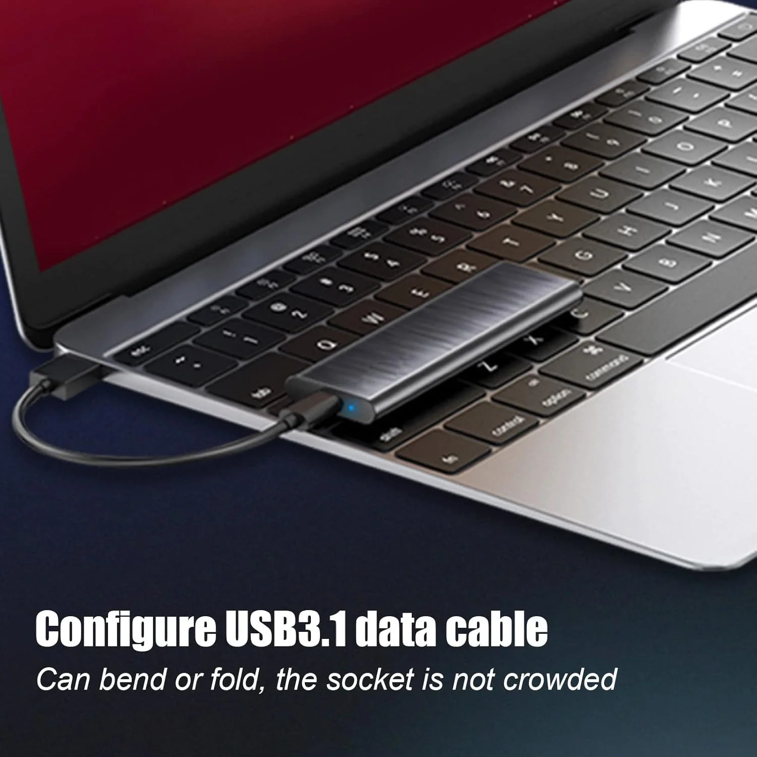 درایو حالت جامد اکسترنال قابل حمل، مینی SSD اکسترنال قابل حمل با آداپتور Type-C به A Gen2 و آداپتور Type-C 3.0 (64 گیگابایت)