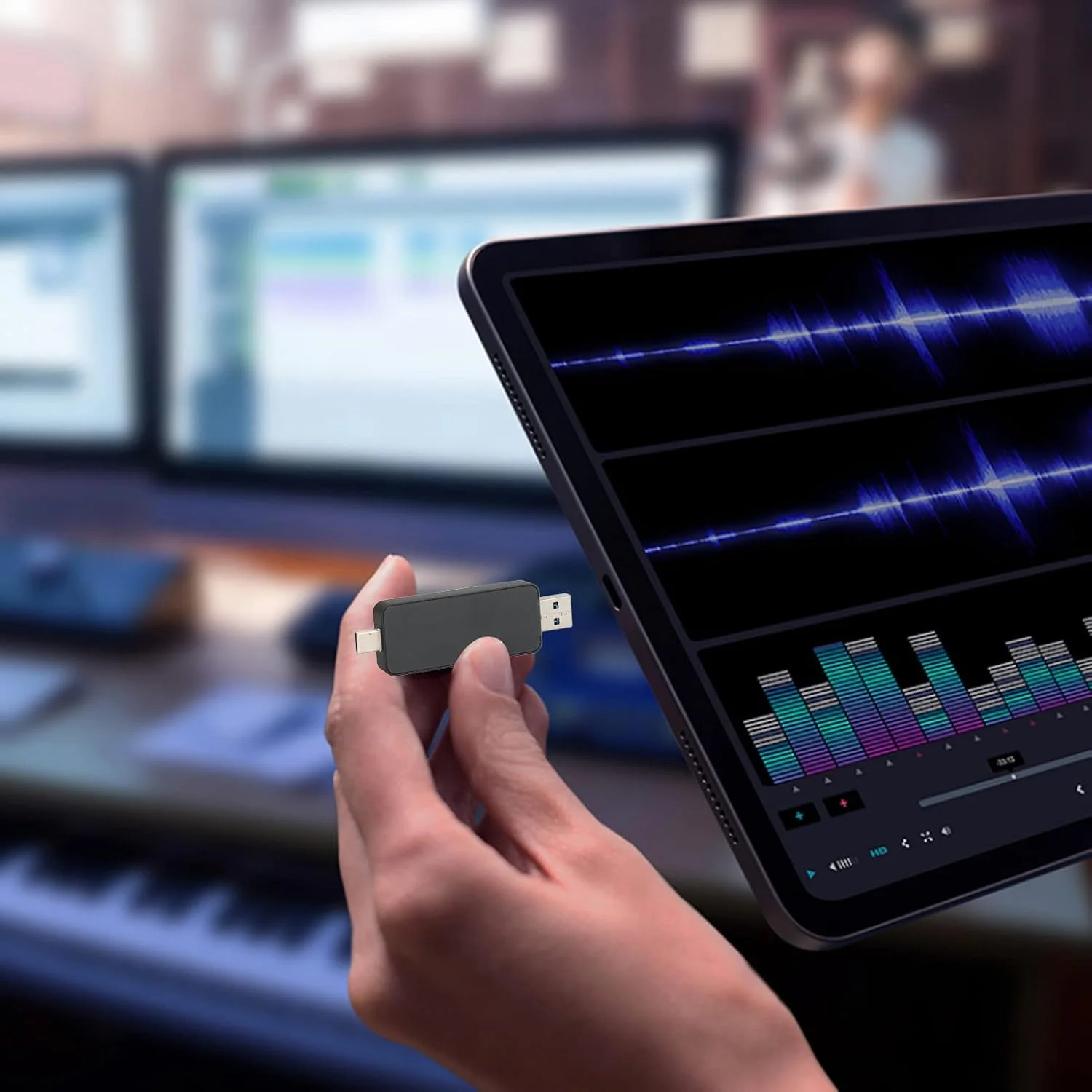 هارد درایو حالت جامد دو منظوره دو سر برای موبایل، کامپیوتر، هارد اکسترنال قابل حمل USB برای تلفن و کامپیوتر (512 گیگابایت)