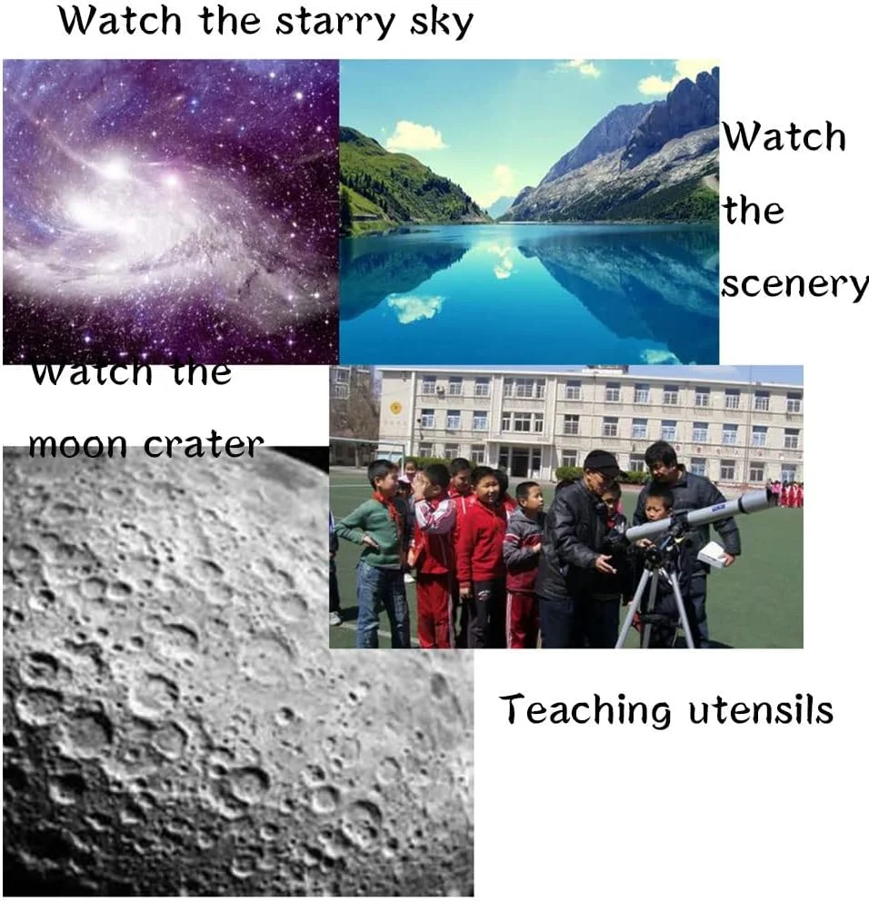 تلسکوپ برای بزرگسالان، کودکان، مبتدیان نجوم، تلسکوپ های نجومی با سه پایه، تلسکوپ شکستنی و کیف حمل تلسکوپ (مدل استاندارد)