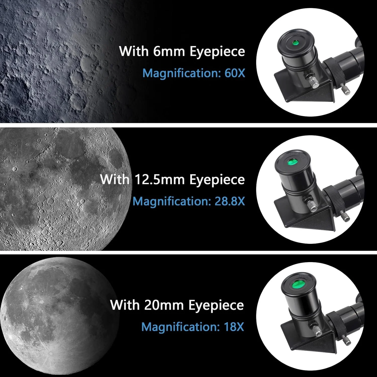 تلسکوپ، تلسکوپ های مبتدی مناسب کودکان، تلسکوپ شکستنی نجومی 50 میلی متری با دیافراگم 360 میلی متری به همراه سه پایه، تلسکوپ قابل حمل مناسب کودکان و بزرگسالان (مشکی)
