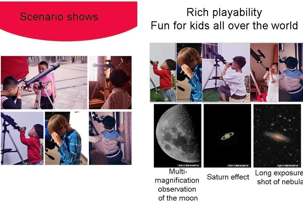 تلسکوپ های مسافرتی قابل حمل، تلسکوپ کودکان، تلسکوپ های مسافرتی کودکان، یابنده ستاره ای متقاطع اپتیکال 5×24، تلسکوپ شکست نجومی برای مبتدیان نجوم