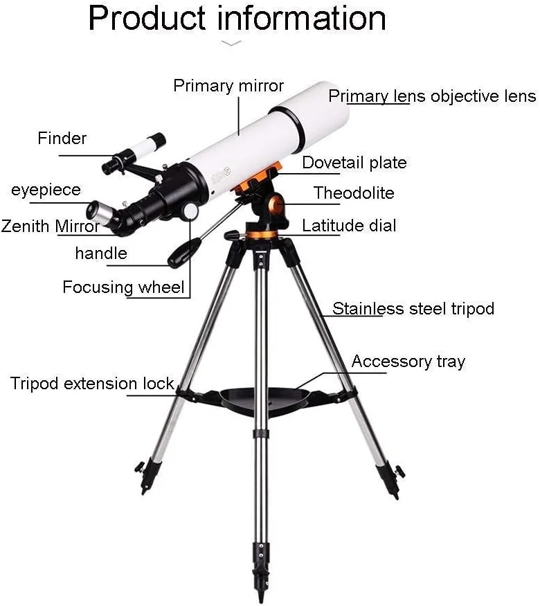 تلسکوپ، تلسکوپ مسافرتی، تلسکوپ شکستنی نجومی برای کودکان مبتدی، تلسکوپ قابل حمل برای بزرگسالان به همراه کیف حمل