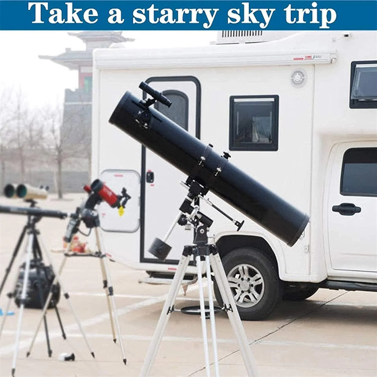 تلسکوپ برای بزرگسالان، تلسکوپ شکستنی 114 میلی‌متری دید در شب با نور کم ضد آب HD، برای رصد ماه و منظره