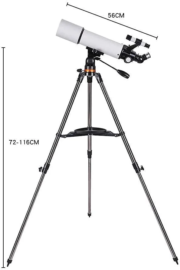 تلسکوپ منکسری قابل حمل با پایه تلفن هوشمند و سه پایه با ارتفاع قابل تنظیم، تلسکوپ بازتابی برای مبتدیان، هدیه عالی نجومی برای کودکان برای کاوش در ماه و سیارات