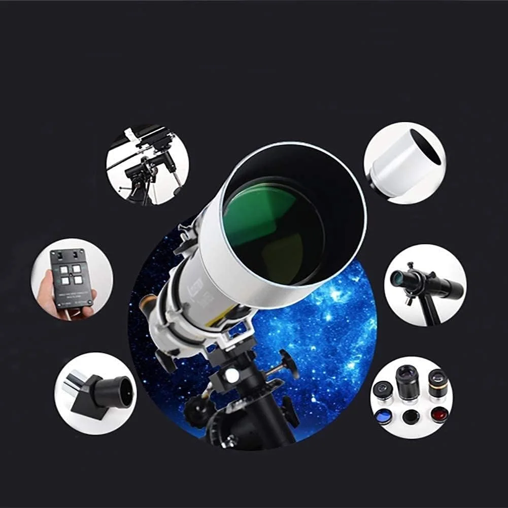 تلسکوپ منکسوری قابل حمل تلسکوپ شکست نور تک چشمی بیرونی تلسکوپ فضایی نجومی شکست نور با پایه و استقرار استوایی برای رصد آسمان پرستاره