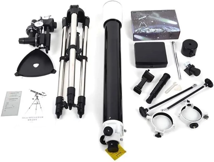 تلسکوپ منکساری قابل حمل، تلسکوپ تک چشمی بیرونی فضایی نجومی با پایه و استقرار استوایی برای رصد آسمان پرستاره